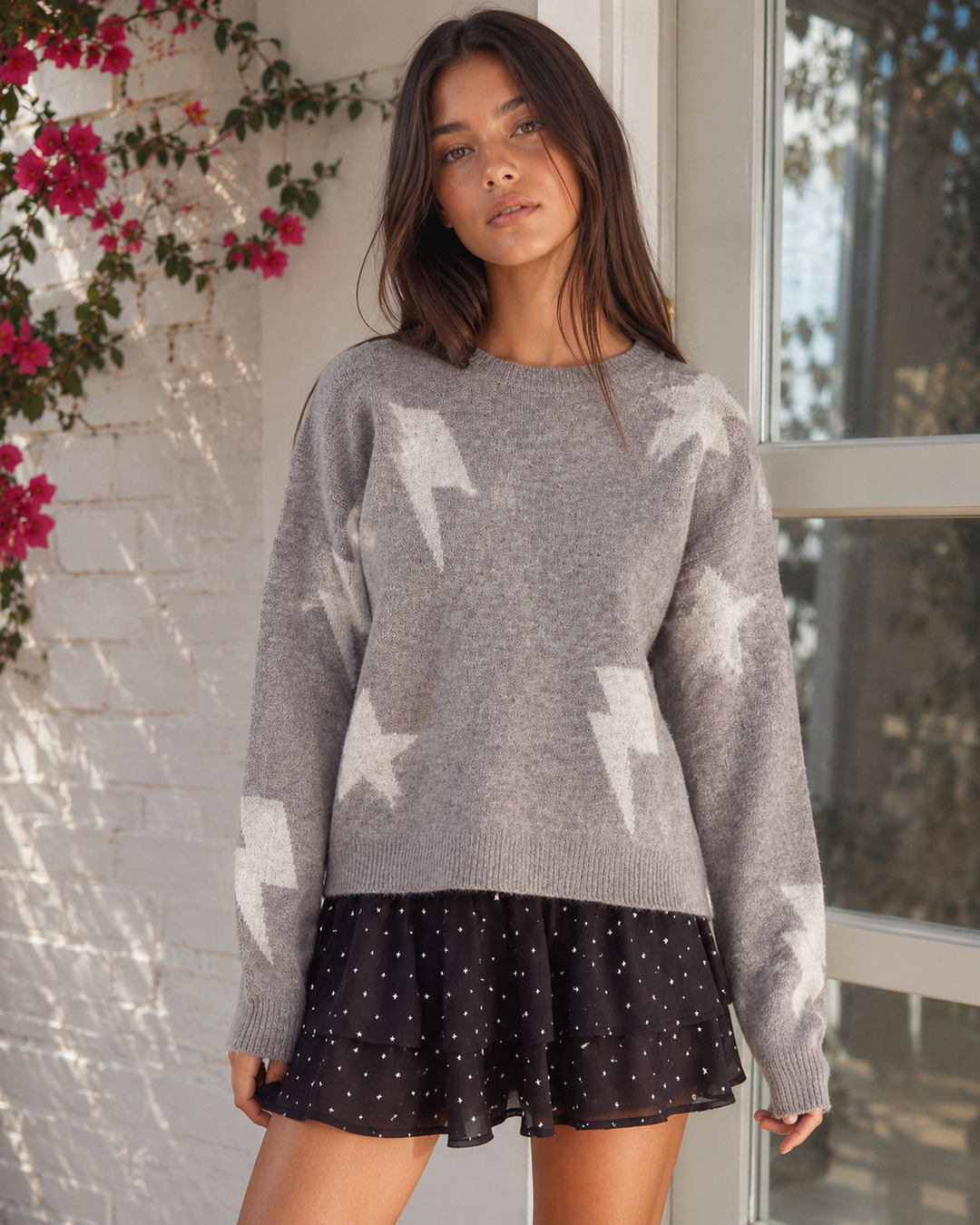 Zap! Zap! Starlight Cozy Knit Sweater with Drop Shoulders in More Colors