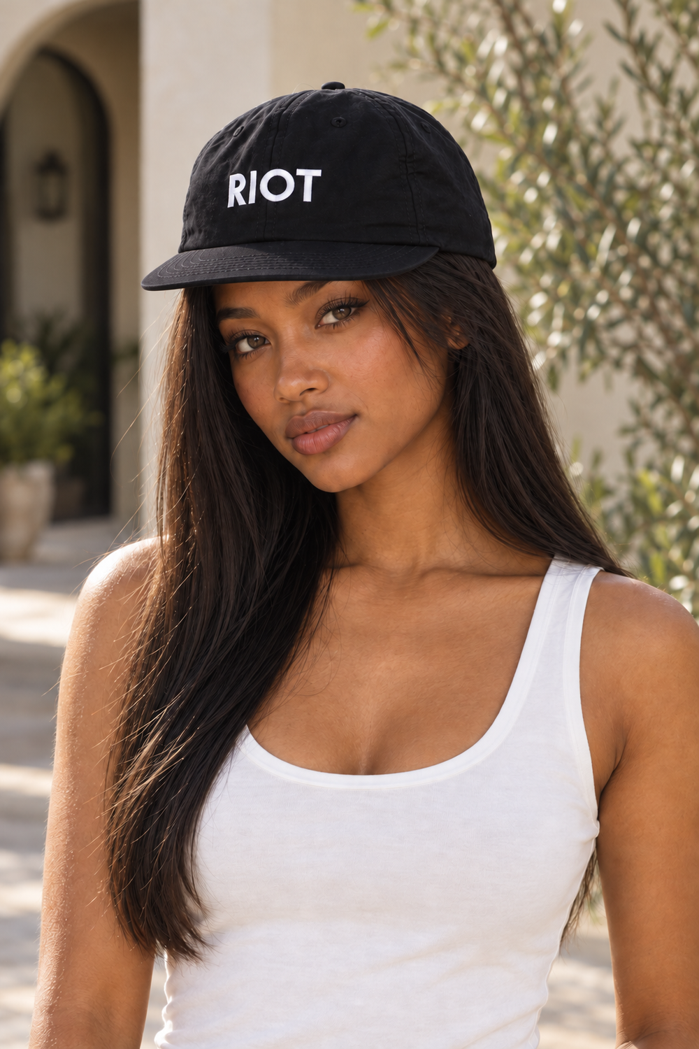 RIOT Black Cap, Front Portrait