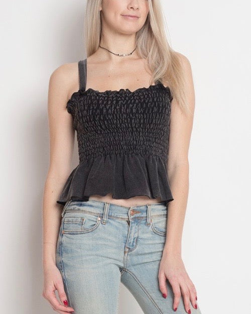 Dreamers - Smock Tank Top in Black Wash – Shop Hearts