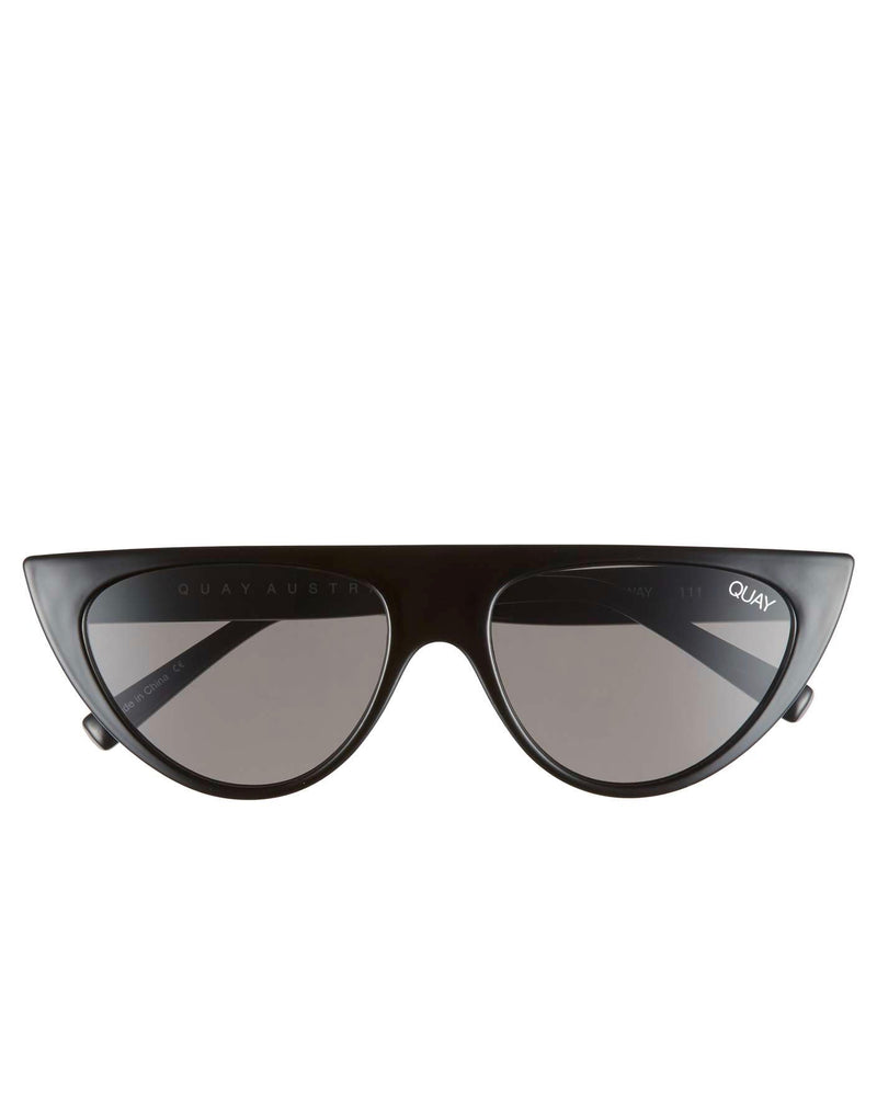 Quay Australia x Sofia Richie - Run Away 56mm Shield Sunglasses in Black/Smoke