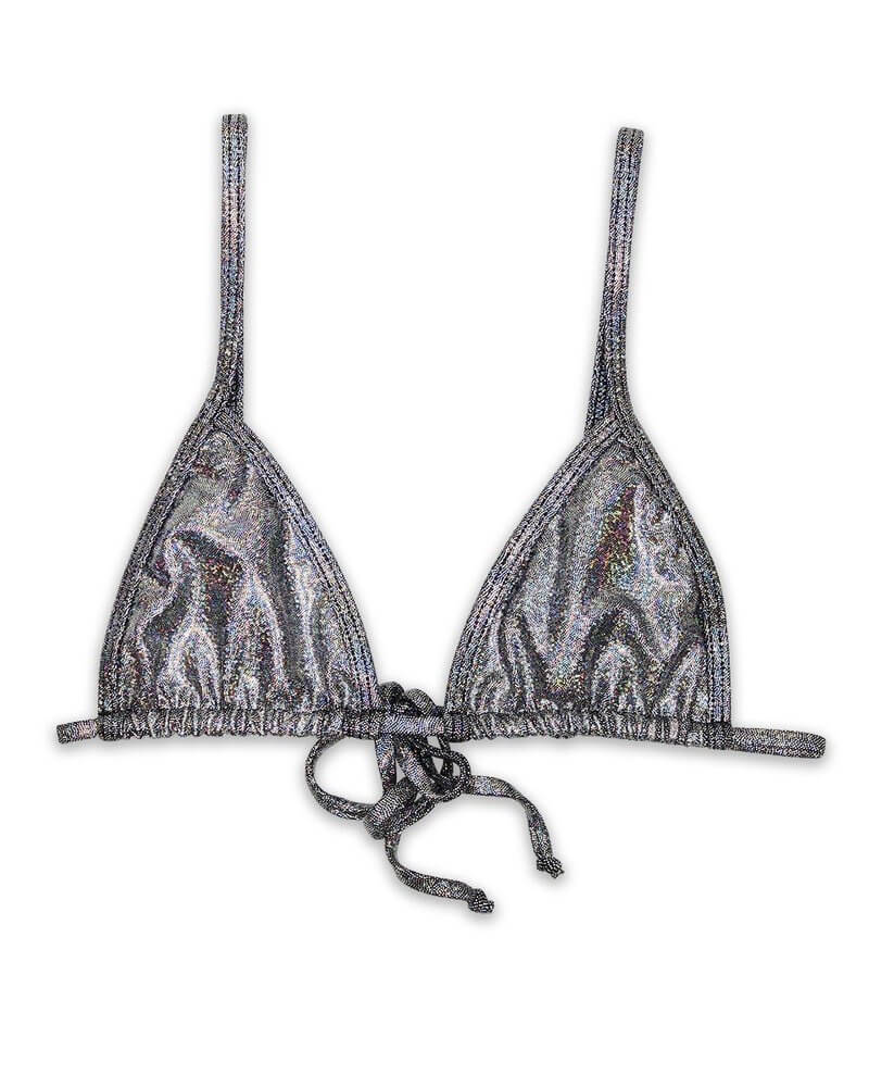 Final Sale - Dippin Daisys - Metallic Minimal Triangle Bikini Top - More Colors