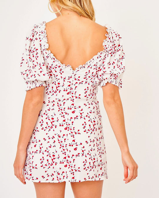 Olivaceous Summery Sunday Brunch Floral Printed Mini Dress White – Shop ...