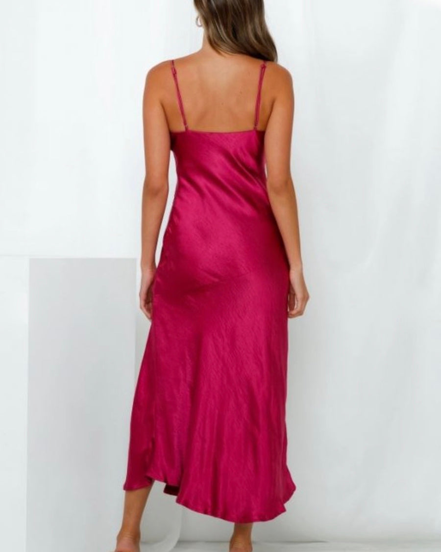 SOPHIA SATIN MIDI DRESS main image 1