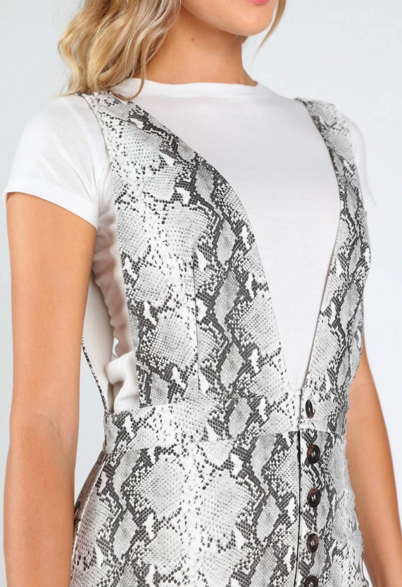 Snake 2025 print pinafore