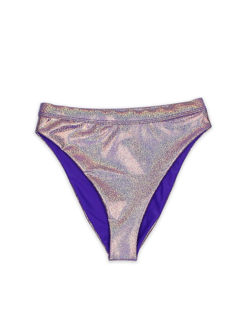 Olivia Metallic Banded High Waist High Cut Cheeky Bottoms in More Colors