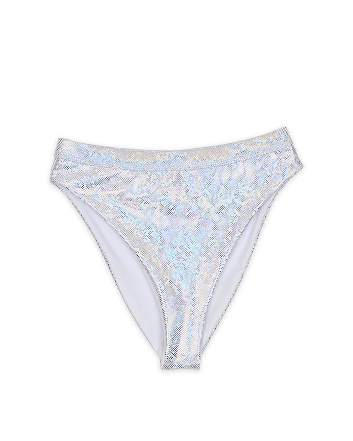 Olivia Metallic Banded High Waist High Cut Cheeky Bottoms in More Colors