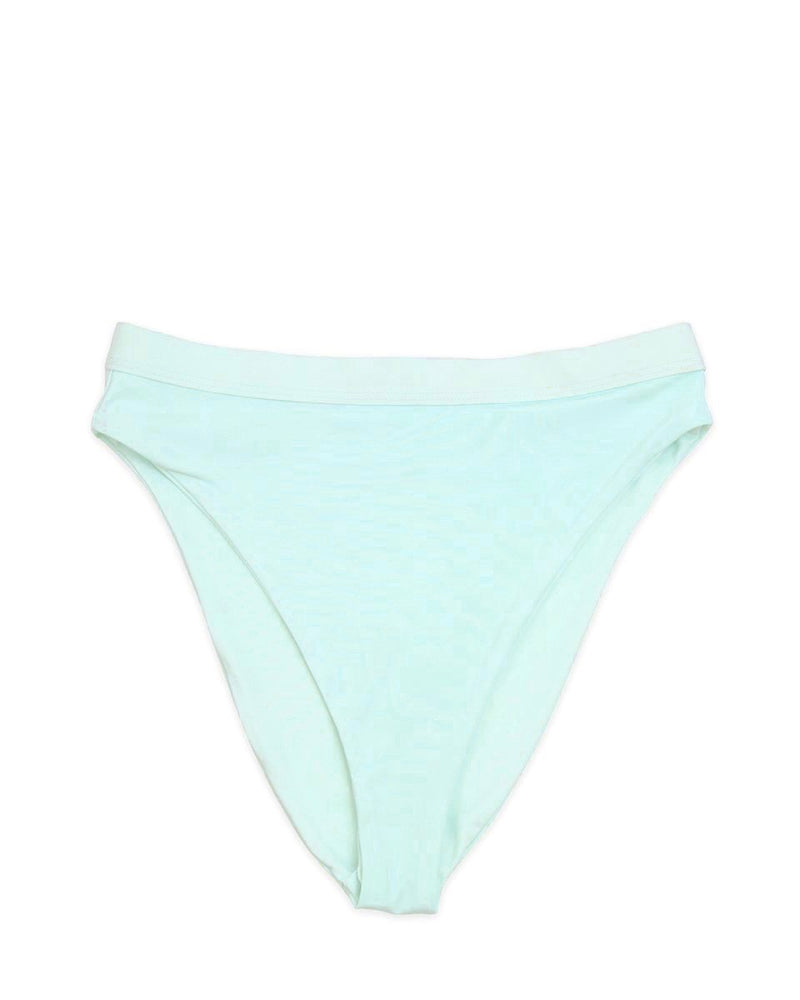 Dippin' Daisy's Sporty Banded Top High Waist Cheeky Bottom Bikini Separates in Mint