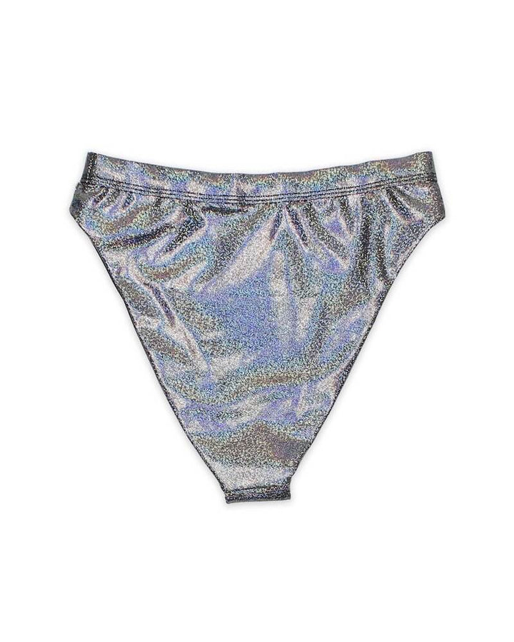 Olivia Metallic Banded High Waist High Cut Cheeky Bottoms in More Colors