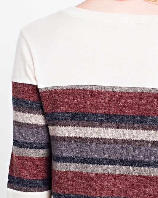 Miru Solid Knit Top in Ivory