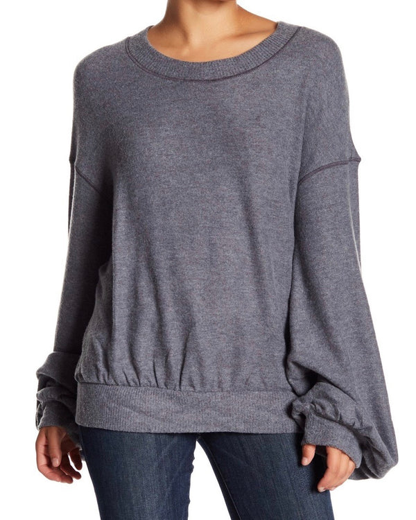 Free People - TGIF Pullover Sweater in Slate