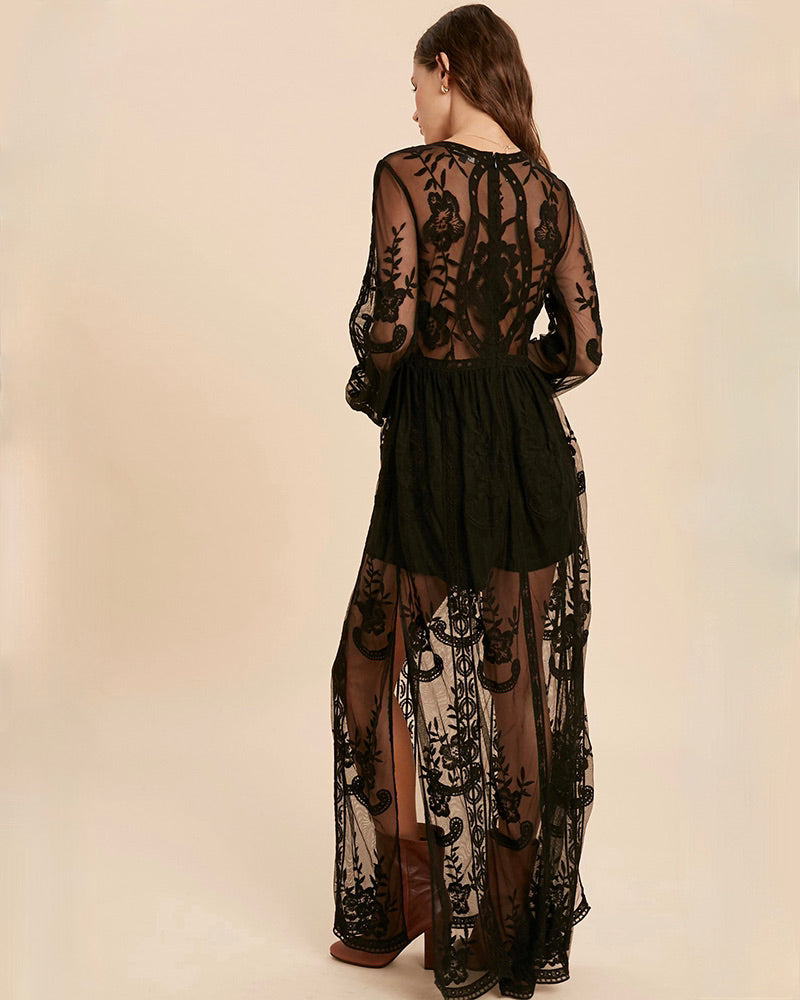 As You Wish Balloon Long Sleeve Embroidered Maxi Dress in More Colors Shop Hearts As You Wish Balloon Long Sleeve Embroidered Maxi Dress in More Colors Shop Hearts