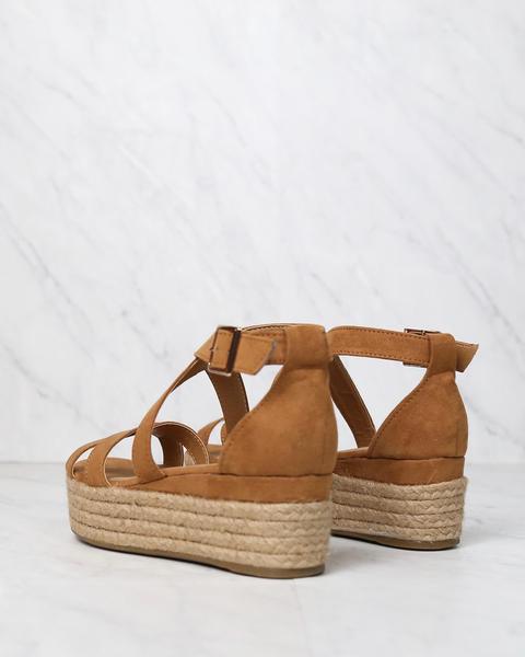 Criss Cross Strappy Two Band Espadrilles Platform Sandal with Ankle St –  Shop Hearts