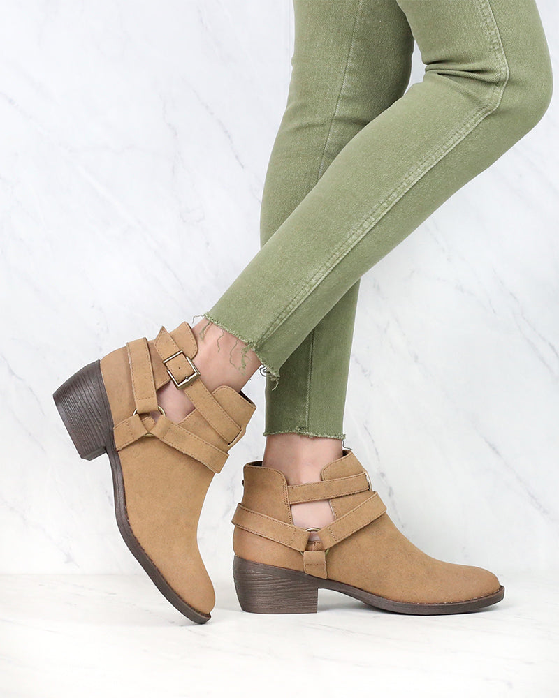 BC Footwear - Communal Cut Out Ankle Booties in More Colors