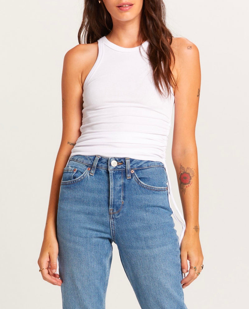 Rachel Ruched Drawstring Cropped Tank in More Colors