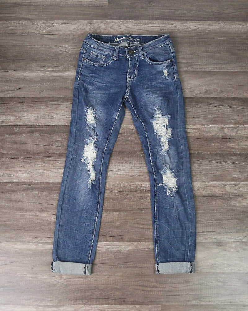7th Street Distressed Skinny Denim Jeans