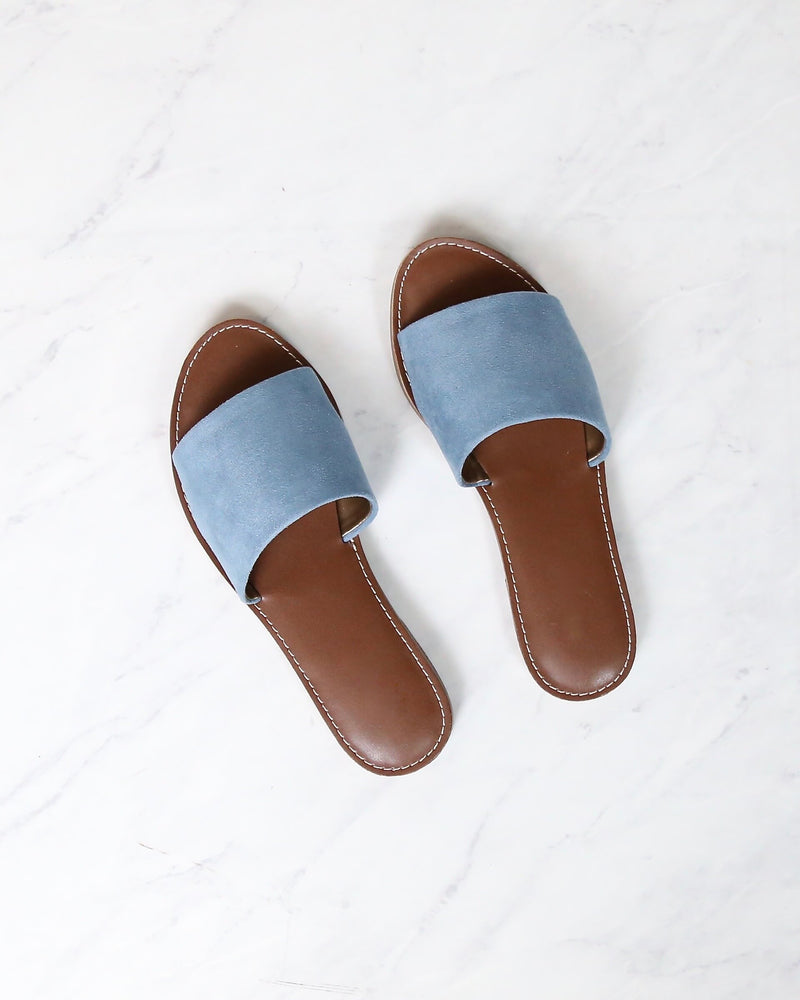Faux Suede Slip On Sandals in More Colors