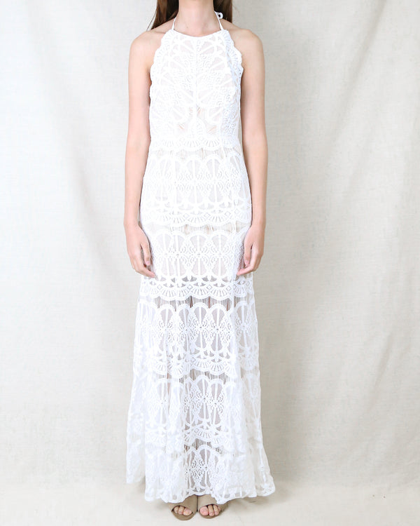 Everlasting Moments Fishtail Maxi Dress in Ivory