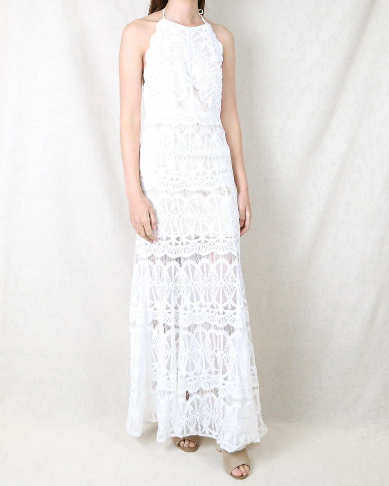 Everlasting Moments Fishtail Maxi Dress in Ivory