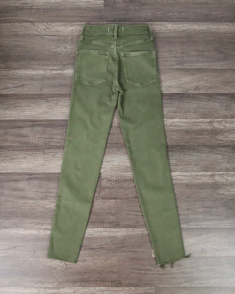 Free People - Raw High Rise Jegging - Army Green