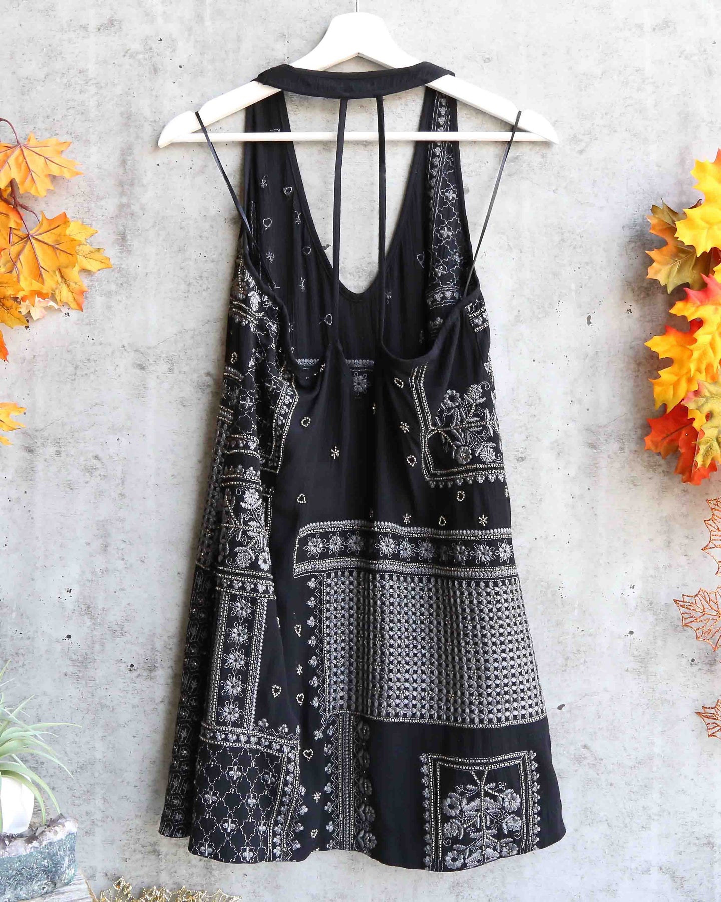 Free People - Country Nights Embellished Mini Slip Dress
