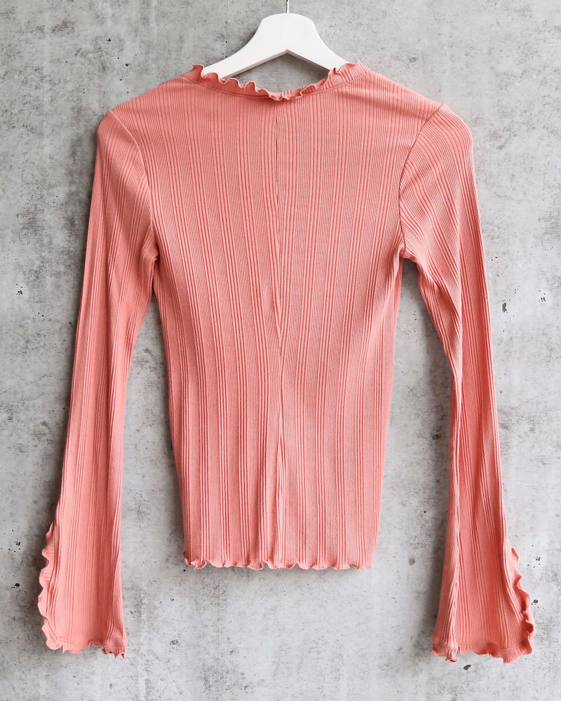 Free People - Fall for You Stretch-Jersey Long Sleeve Top - Pink Rose