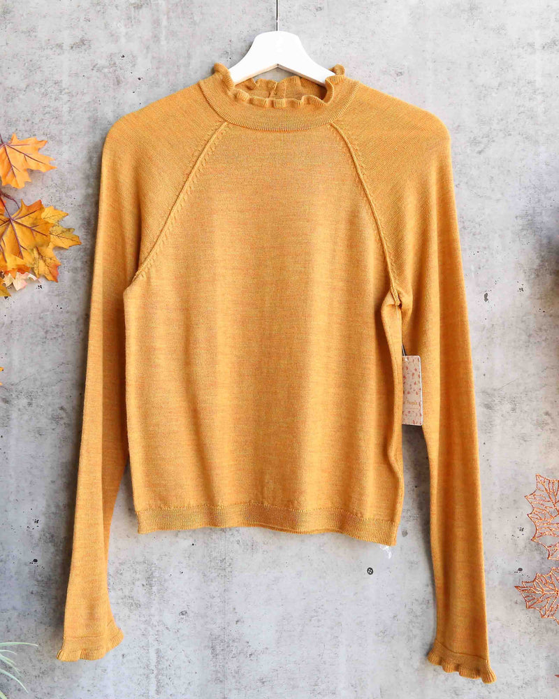 Free People - Needle & Thread High-neck merino-wool Pullover Sweater - Mustard
