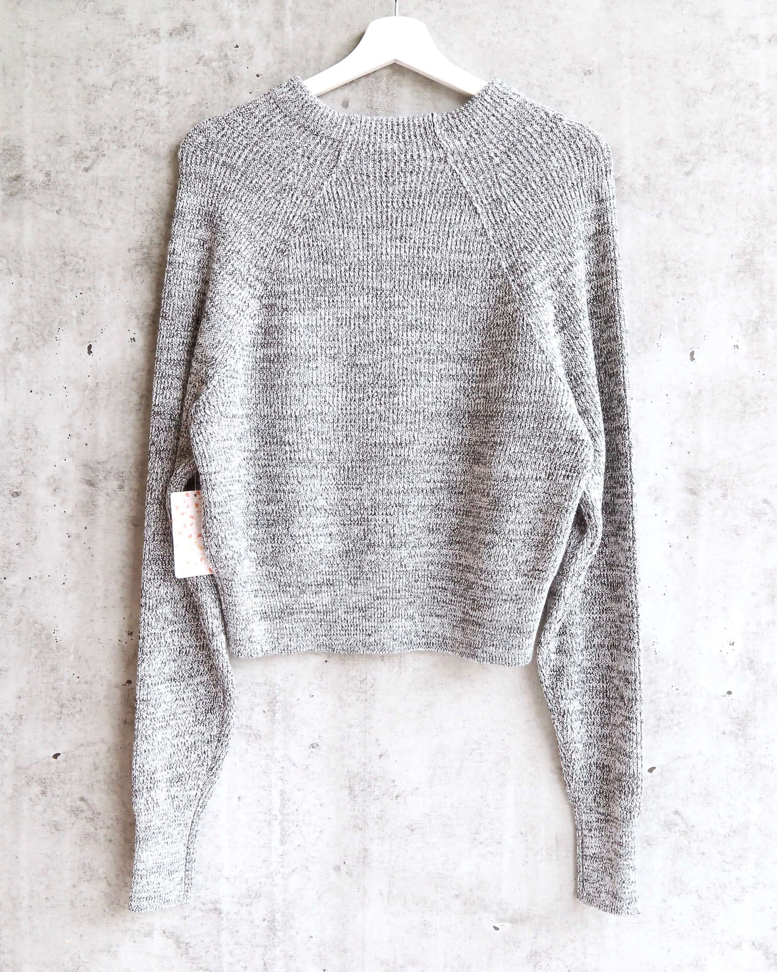 Free People Too Good Ribbed Trim Pullover Sweater Black Shop Hearts