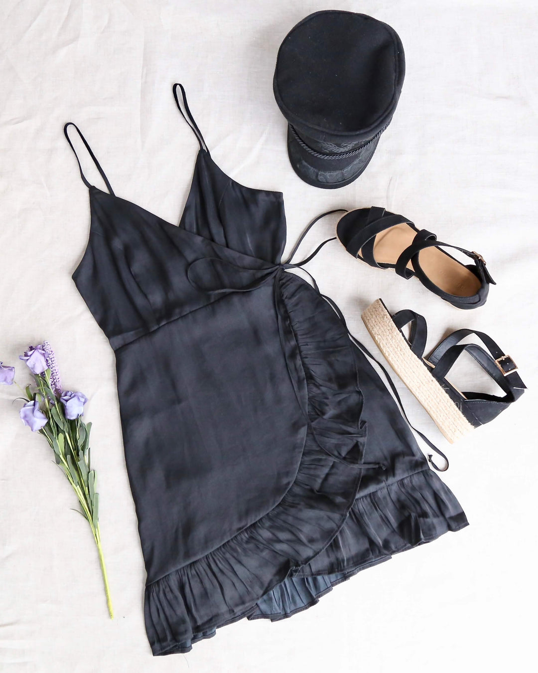 Free People All My Love Wrap Shine Mini Dress In Black Satin Shop Hearts Free People All My Love Wrap Shine Mini Dress In Black Satin Shop Hearts