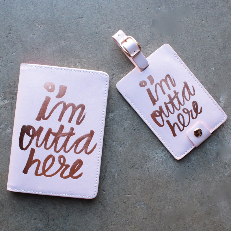 ban.do the getaway luggage tag - I'm Outta Here - shophearts