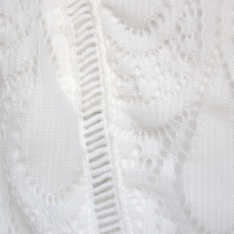 thalia crochet cap sleeve short romper - white - shophearts - 5