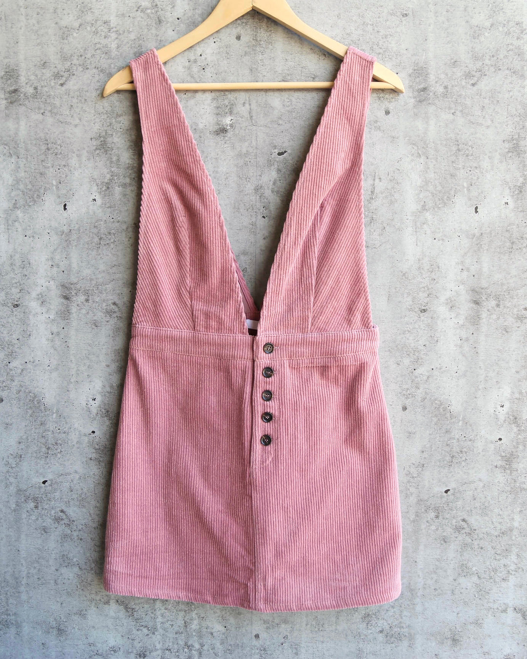 Final Sale - Honey Belle - Overall Corduroy Dress in Pink Shop Hearts Final Sale - Honey Belle - Overall Corduroy Dress in Pink Shop Hearts