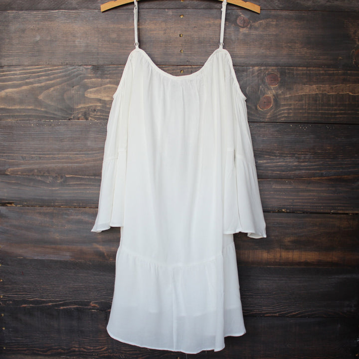 bohemian cold shoulder dress - white - shophearts - 2