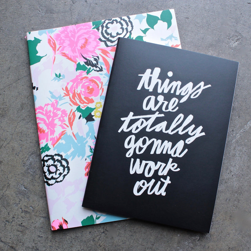 ban.do good ideas notebook set - florabunda + things are totally gonna work out - shophearts - 1