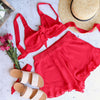 Final Sale - Reverse - Layla Linen Two Piece Set in Red