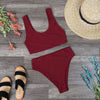 Reverse - Thea High Waisted Sport Bikini Set in Maroon