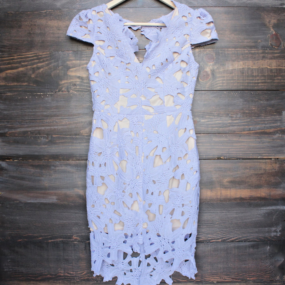 First Day lilac floral-applique dress, hanging front view #color_lilac