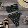 Reverse - Obscura Velvet High Waisted Bandeau Bikini Set in More Colors
