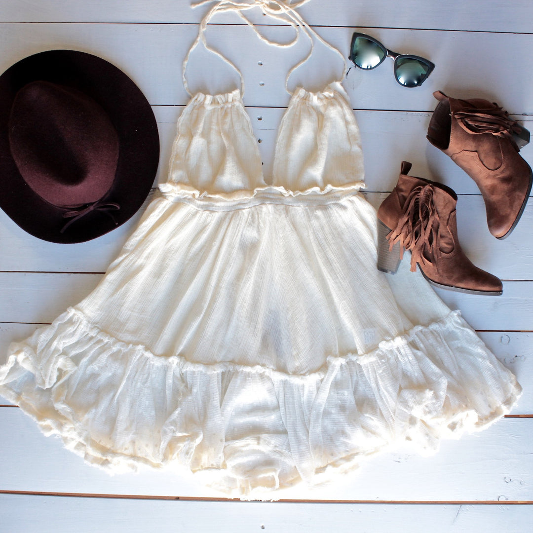Honey Punch - Eternal Grace Crinkle Gauze Halter Dress Shop Hearts Honey Punch - Eternal Grace Crinkle Gauze Halter Dress Shop Hearts
