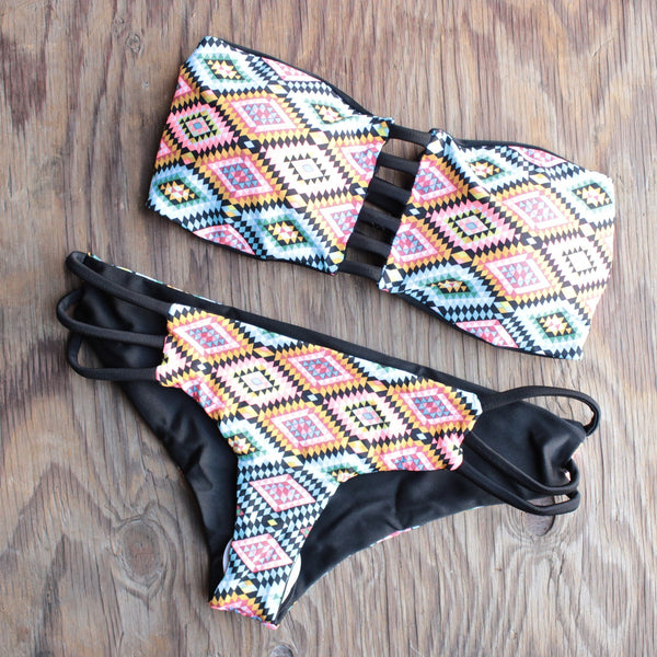 khongboon swimwear - passau reversible full-cut handmade bikini - shophearts - 1