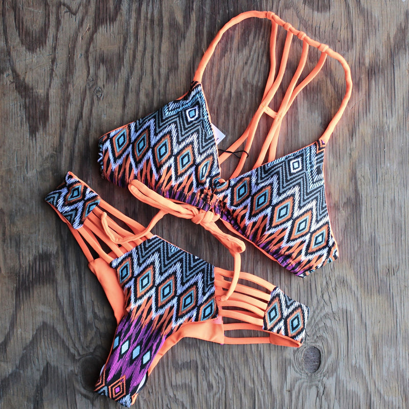 khongboon swimwear - nusco reversible brazilian-cut handmade bikini - shophearts - 1
