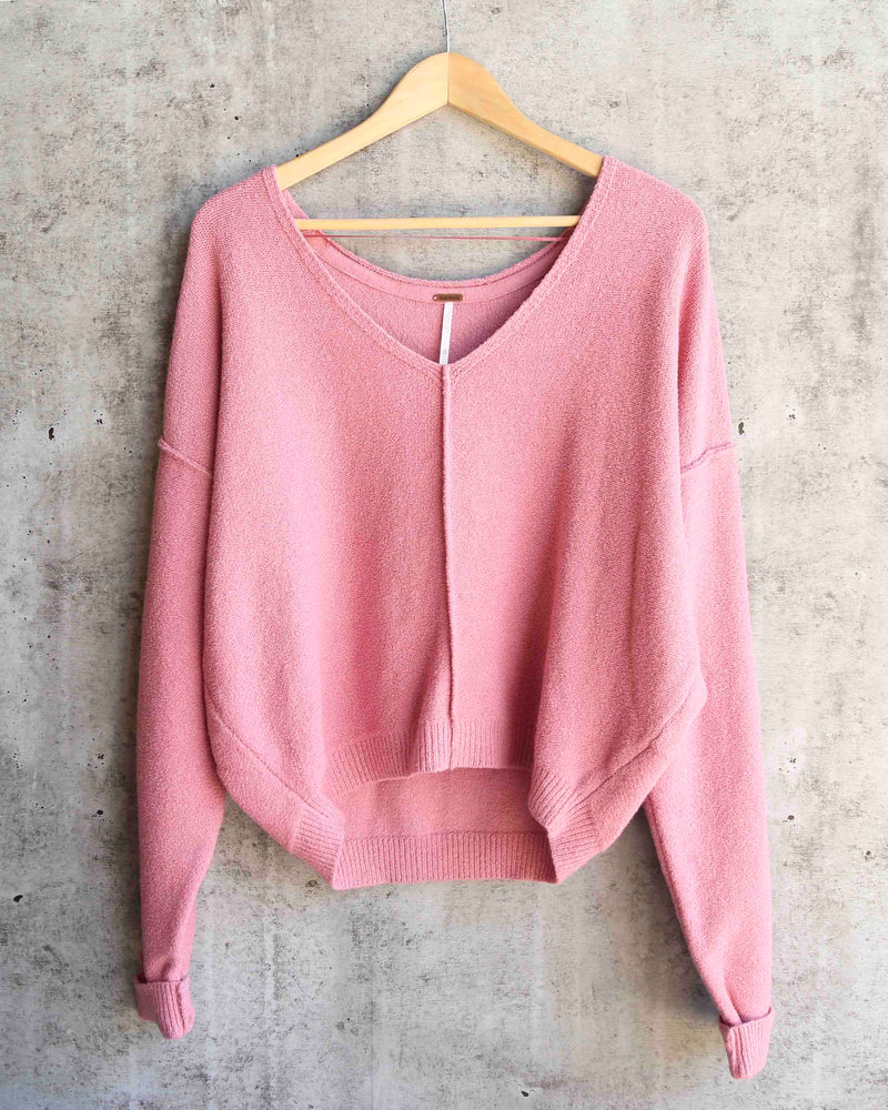 Free People - Take Me Places Pullover in Pink