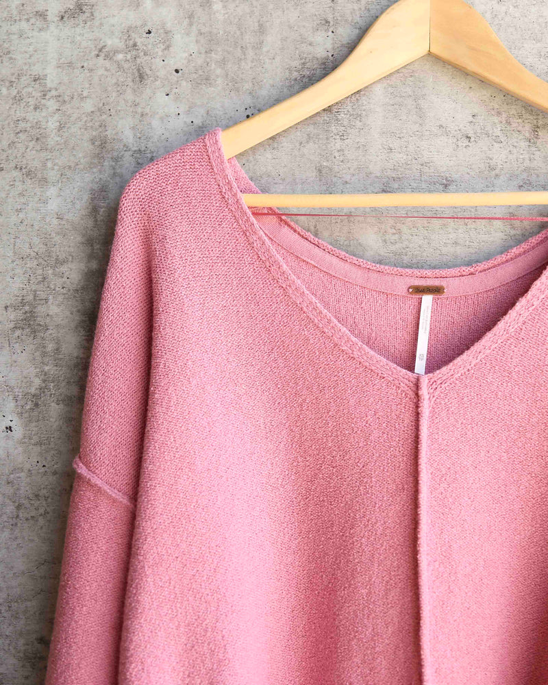 Free People - Take Me Places Pullover in Pink