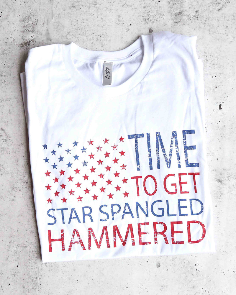 Distracted - Time to Get Star Spangled Hammered 4th of July Shirt