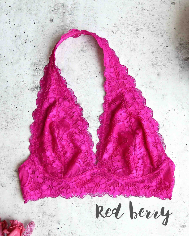 Free People - Intimately FP - Galloon Lace Halter Bralette in More Col –  Shop Hearts
