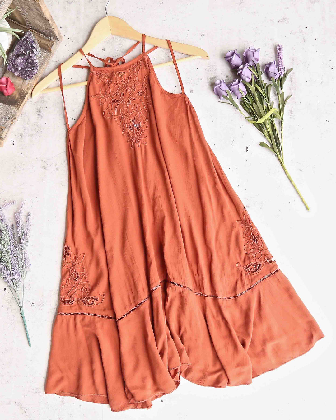 free people heat wave embroidered open back midi tunic dress terracotta Shop Hearts free people heat wave embroidered open back midi tunic dress terracotta Shop Hearts
