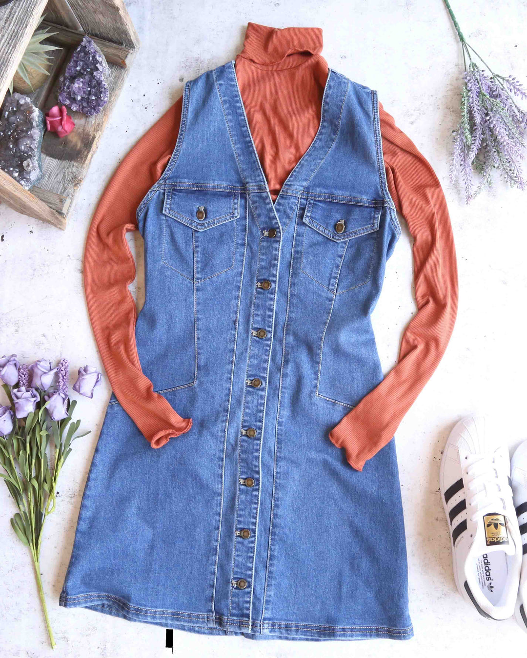 free people wandering star denim mini dress Free People Wandering Star Denim Mini dress size4z 90's y2k