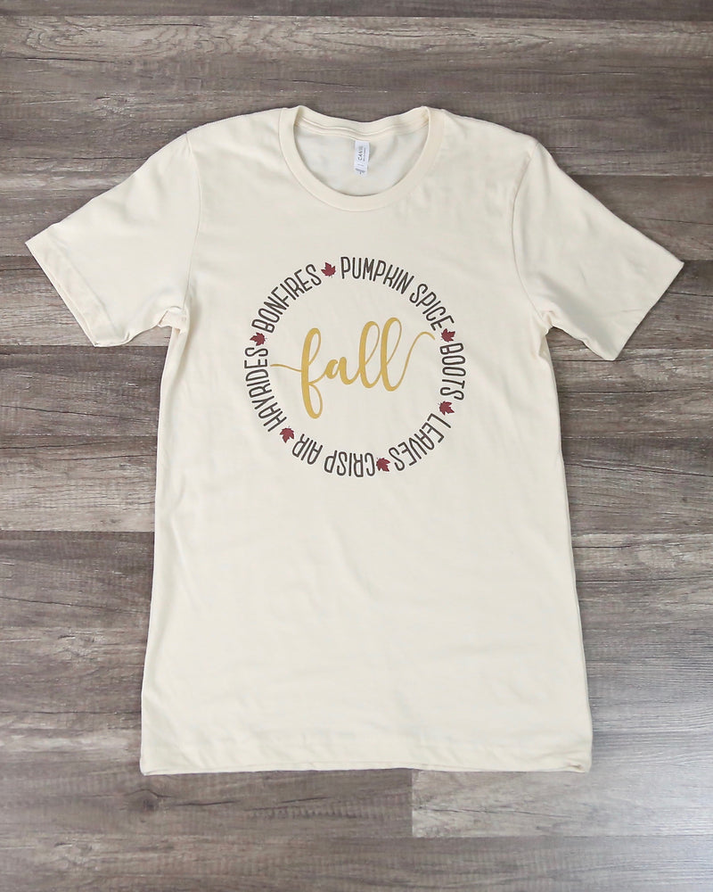 Distracted - The Perfect Fall Graphic Tee in Cream