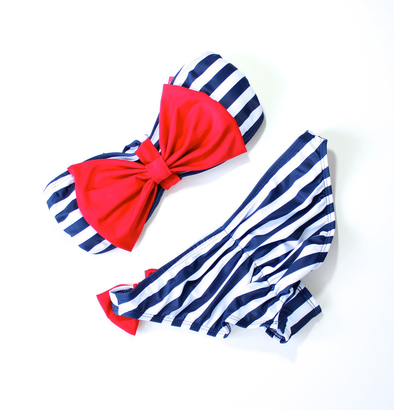 sailor gal bow bandeau bikini - shophearts - 2
