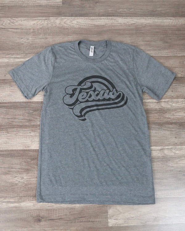 Distracted - Texas Vintage Inspired Graphic Tee in Grey