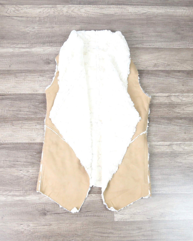 Draped Faux Sherpa Vest in More Colors
